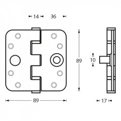 KOG.SCHARN SKG3 RVS 89X89 RH