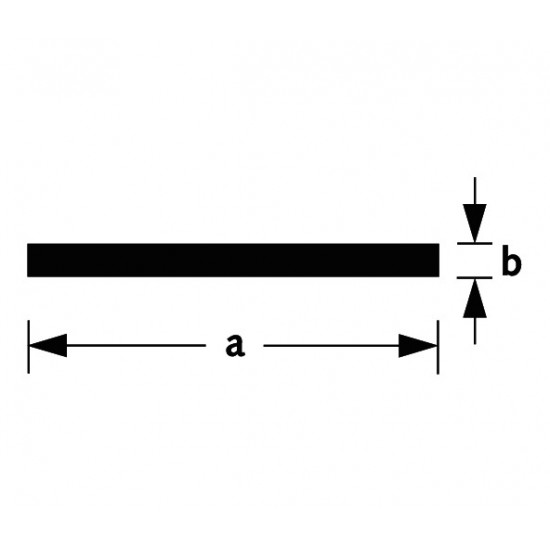 PLATPROFIEL ALUMINIUM BRUTE 10X2MM 100CM