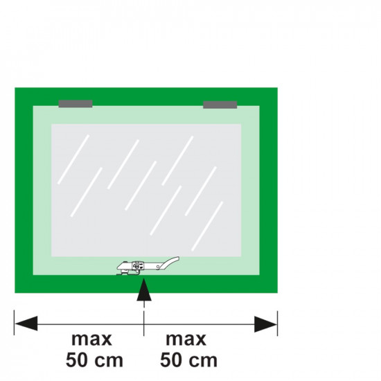 VEILIGHEIDS COMBI-RAAMUITZETTER AXAFLEX SECURITY/RVS/KUNSTSTOF ZWART/SKG2