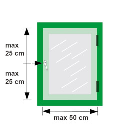 RAAMSLUITING DRUKKNOP/RECHTS/ALUMINIUM F1