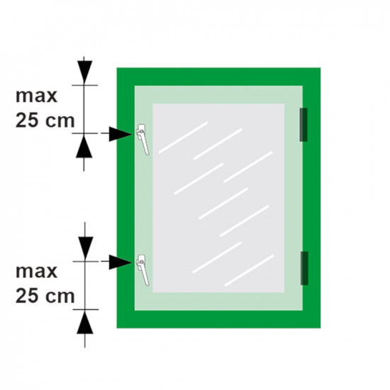 RAAMSLUITING DRUKKNOP/RECHTS/ALUMINIUM F1