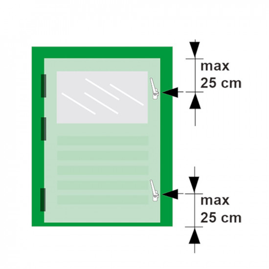 RAAMSLUITING DRUKKNOP/RECHTS/ALUMINIUM F1