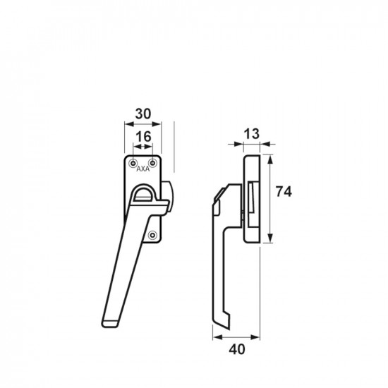 AXA RAAMSL. 3308-41-91 F1 NOK/KNOP DRR 4