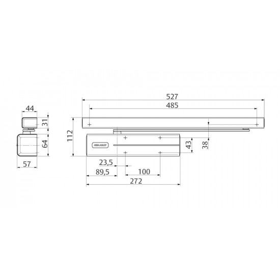 DEURDRANGER DC700 CAM-M EN 3-6 EX ARM ZILVER EV1