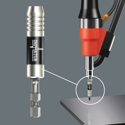 Wera 897/4 imp impaktor houder met spanring en magneet, 1/4" x 75 mm