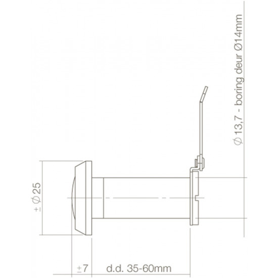 Intersteel DEURSPION 180Â° KIJKHOEK CHROOM