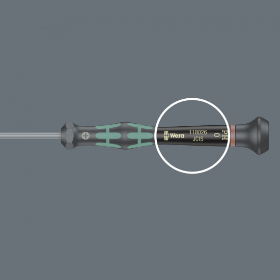 Wera 2050 ph kraftform micro phillips schroevendraaier, ph 0 x 40 mm