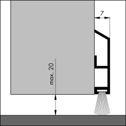 DORPELPROFIEL ALU ADS-B 100 ROBUUST