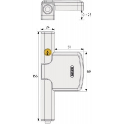 RAAMBIJZETSLOT WIT FTS206 W AL0125