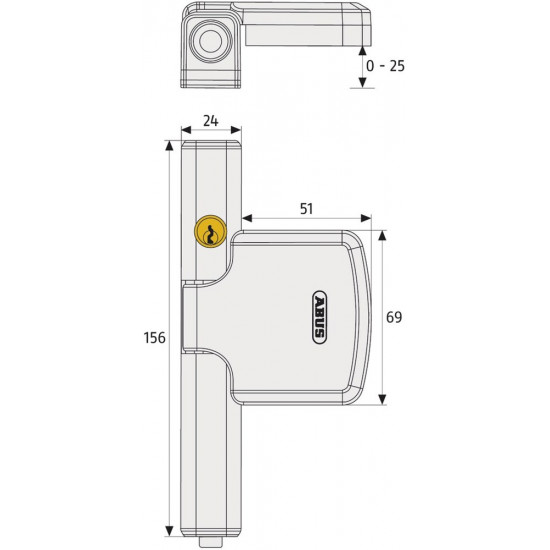 RAAMBIJZETSLOT WIT FTS206 W AL0125