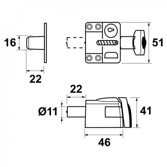 VEILIGHEIDS OPLEGSLOT 3012/EX/GELIJKSLUITEND/ZWART/SKG1