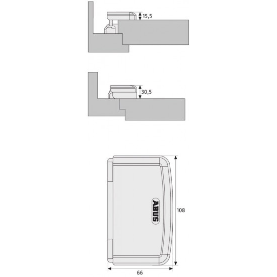 TAS112 WITTE SCHARNIERBEVEILIGING EK - HUISBEVEILIGING DEUR