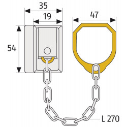 ABUS DEURGREEP KETTING SK89