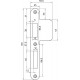 P 4139/17/T DR.2+4 SLUITPLAAT, RVS 29X196MM RECHTHOEKIG, B