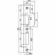 P 4139/17/U DR.2+4 SLUITPLAAT, RVS 25X192MM AFGEROND, DR 2+4.