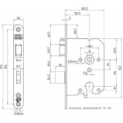 INSTEEKSLOT 1279/17 LS + SLUITPLAAT DR2+4