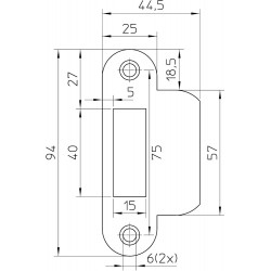 SLUITPLAAT ROND P635/12 DR1+2