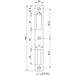 SLUITPLAAT P9600/17 - 3.0MM