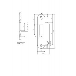 P 649/47/U SLUITPLAAT, RVS 29X133.5MM AFGEROND, STUKSVERPAKKING, DR 1+2+3+4.