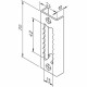 U 1446/12/T SLUITPLAAT, STAAL VERZINKT 70X24-10MM RECHTHOEKIG, DR 1+2+3+4.