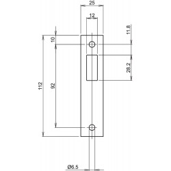 SLUITPLAAT VLAK 2477/2488T RVS