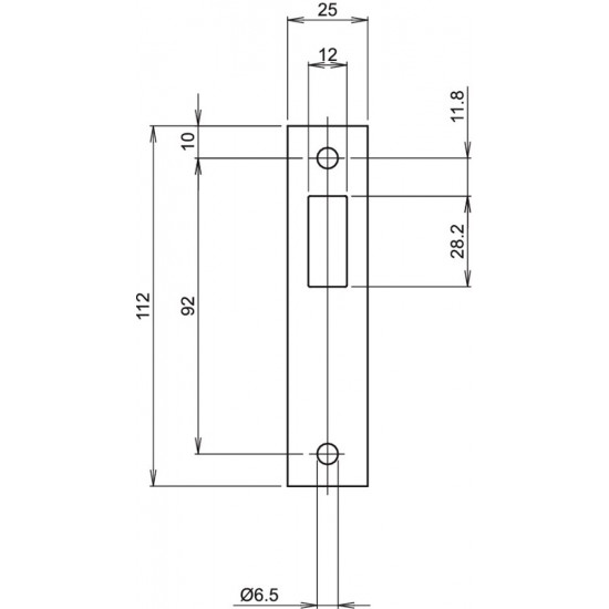 SLUITPLAAT VLAK 2477/2488T RVS