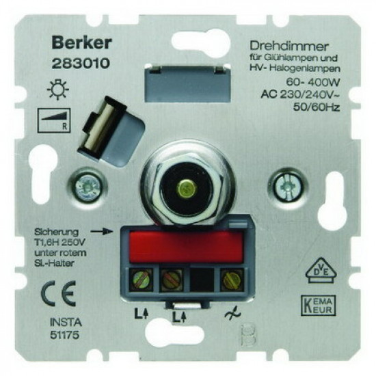 BERKER DRAAIDIMMER 230V GLOEI- EN HALOGEENLAMPEN 60-400W