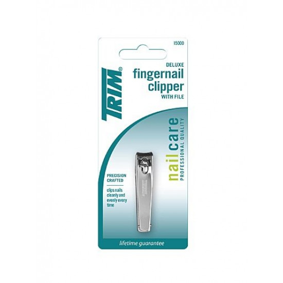 NAGELKNIPPER, TRIM, DELUXE, VERCHROOMD, VIJL, BLISTER