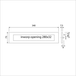 BRIEFPLAAT BINNENDRAAIEND F2 DL DD.38/42 VEER