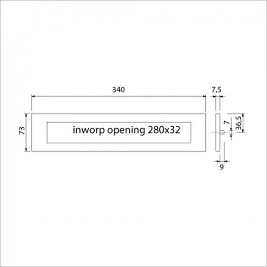 BRIEFPLAAT BINNENDRAAIEND F2 DL DD.38/42 VEER