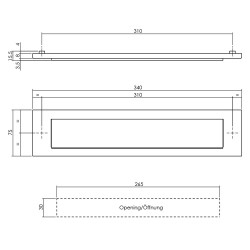 INTERSTEEL BRIEVENBUS MET KLEP/REGENRAND RVS GEBORSTELD