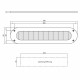 INTERSTEEL TOCHTWERING OVAAL RVS/MAT ZWART