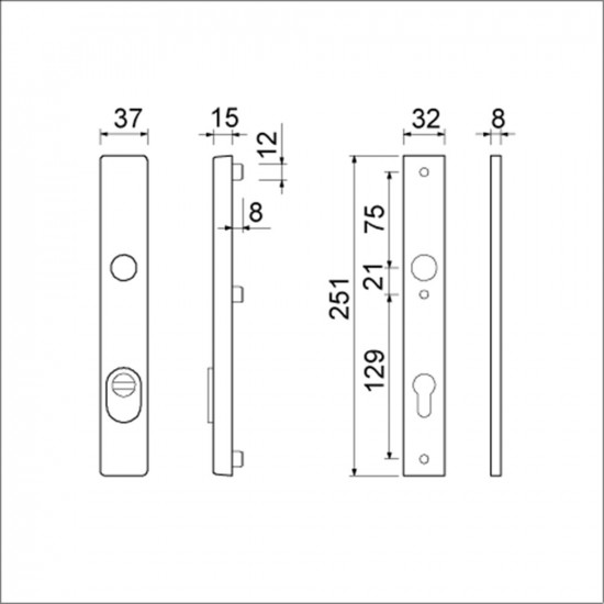 Ami vhb 251/37 buiten kt 55 a/z 251/32 binnen pc 55 f1 dd.53/57 mm.