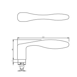 Intersteel DEURKRUK BANAAN NIKKEL