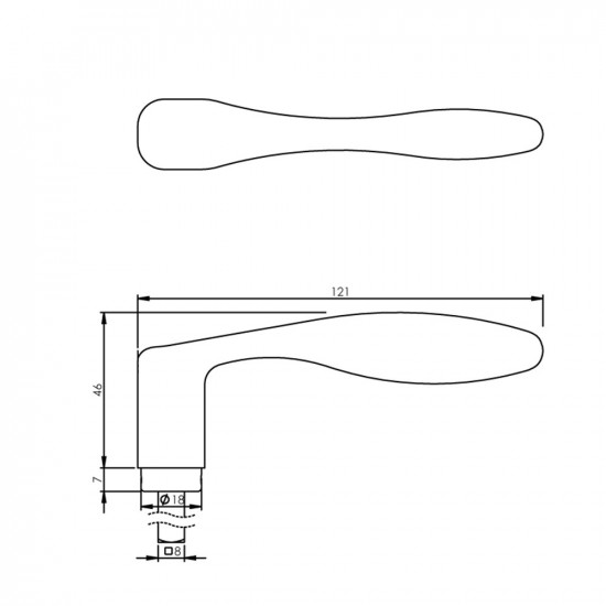 Intersteel DEURKRUK BANAAN NIKKEL