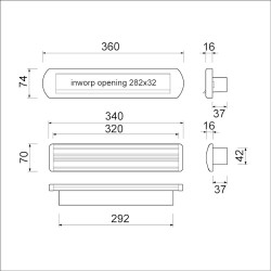 BRIEFPLAAT/TOCHTKLEP 975 CLIMATE INOX ARCHI ROND