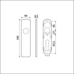 Ami kortschild 185/44 blind klik f-1