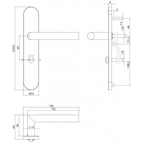 1297 HOEK 90° WC63/8MM RECHTS