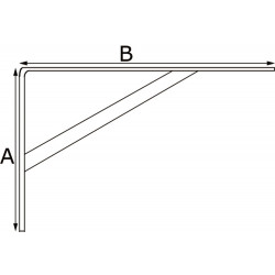 ESW 84000 / PLANKDRAGER BEAM MET SCHOOR 255X395MM STAAL WIT