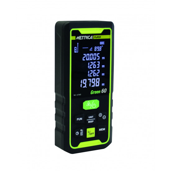 LASER AFSTANDSMETER METRICA FLASH GREEN 60 60M