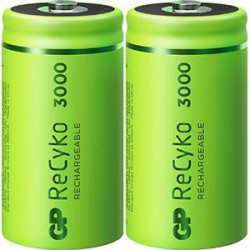 GP NIMH OPLAADBARE BATTERIJ C 3000MA BLISTER(2) GROEN