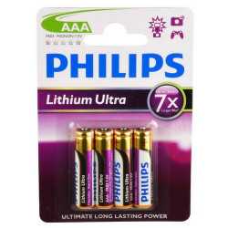 PHILIPS LITHIUM ULTRA 4 X AAA 1,5V