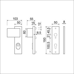 Ami vhb 193/15 dd90/60 li kerntrek kt 72 binnen pc72,kruk 332 f1 dd.38/42