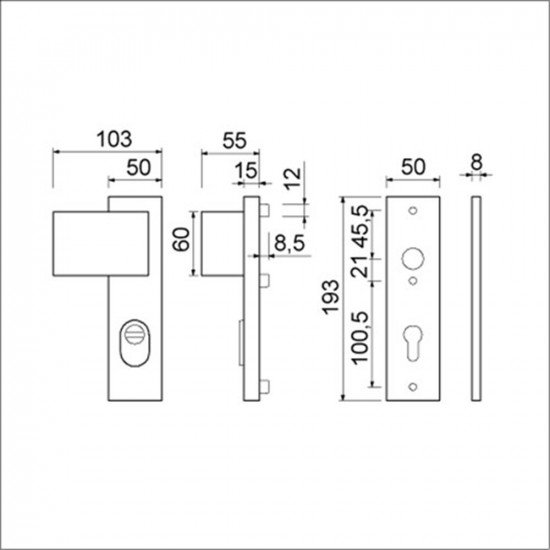 Ami vhb 193/15 dd90/60 li kerntrek kt 72 binnen pc72,kruk 332 f1 dd.38/42