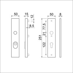 Ami veiligheidslangschild recht type 251/15 / pc72 kerntrekbeveiliging / skg***® f1