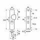 AXA veiligheidsbeslag curve plus s-knop pc55 anti-kerntrek/omkeerbaar/242x52x13/alu. gesl. f1/skg3