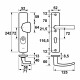 AXA veiligheidsbeslag curve plus s-knop+kruk blok pc72 anti-kerntrek/omkeerb/242x52x13/alu gesl f8/skg3