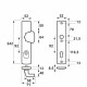 AXA veiligheidsbeslag curve plus s-knop pc92 anti-kerntrek/omkeerbaar/242x52x13/alu. gesl. f1/skg3