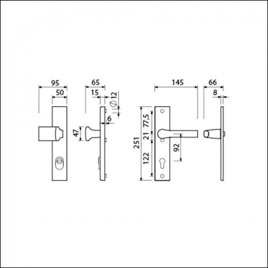 Ami vhb 251/50/15 knop 144 kt 92 , rota kruk 379 pc92f1 dd.38/42 mm