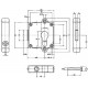 7403 40MM DREHSTANGENSCHLOSSERAUFLIEGEND, PZ-GELOCHT,AXIAL VERSTELLBAR